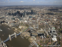 aerial photographs of
                  London England UK