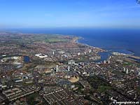aerial photo of Sunderland UK