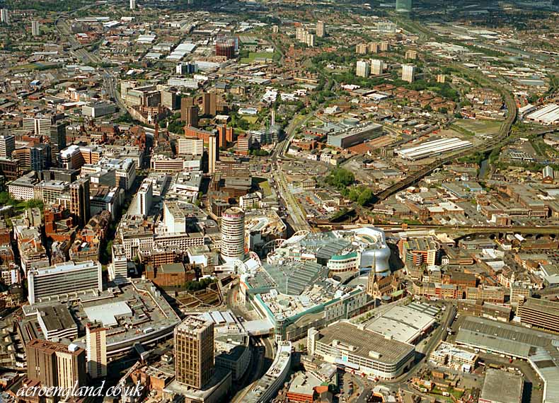 aerial photograph of
          Birmingham