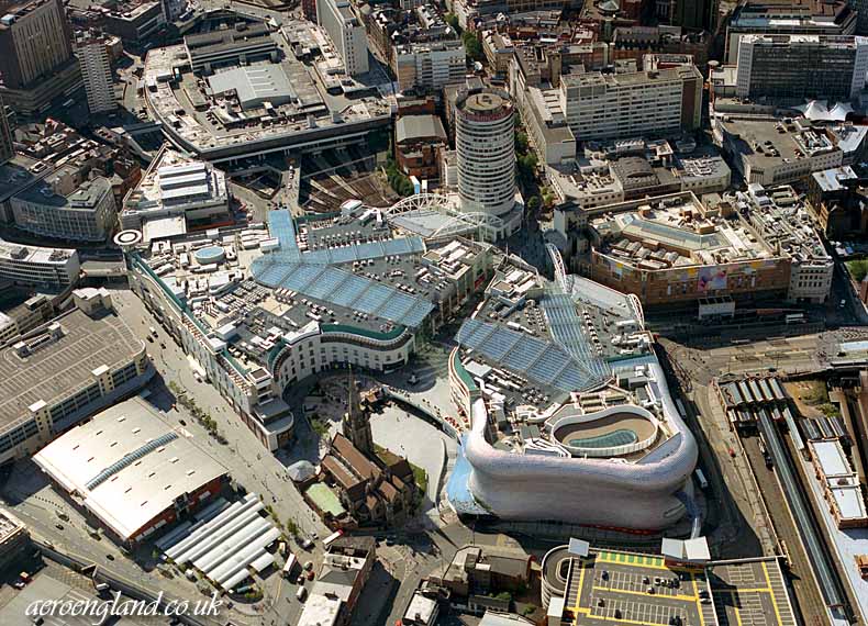 aerial photograph of the
          Bullring , Birmingham