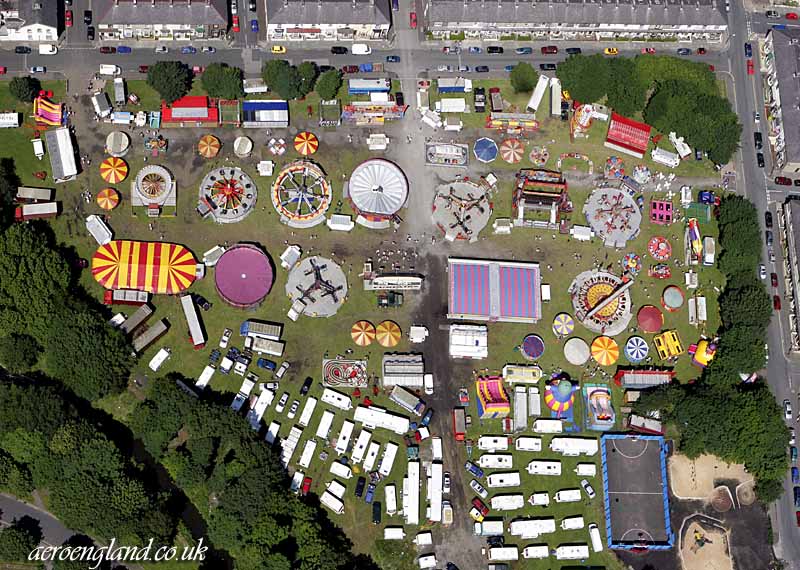 aerial photograph of a fair