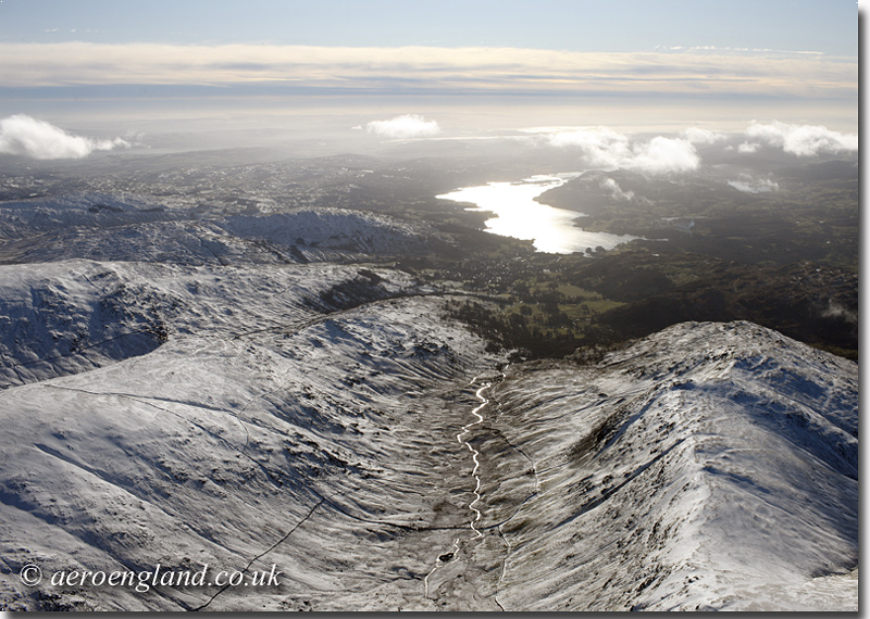 aerial photograph of the English
          Lake District