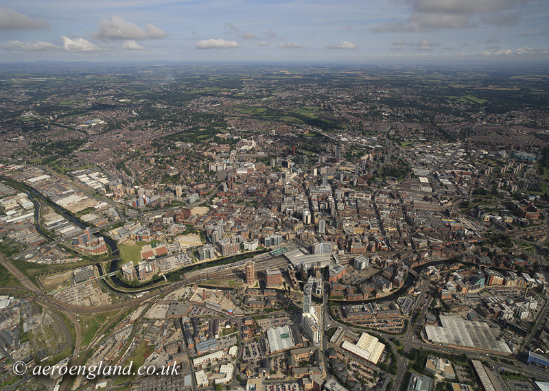 aerial photograph of Leeds