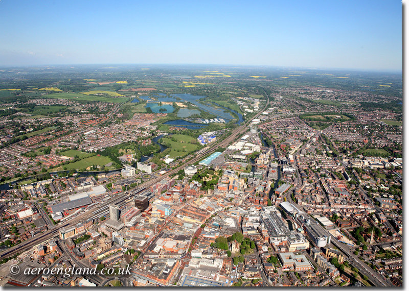 aerial photograph of Reading