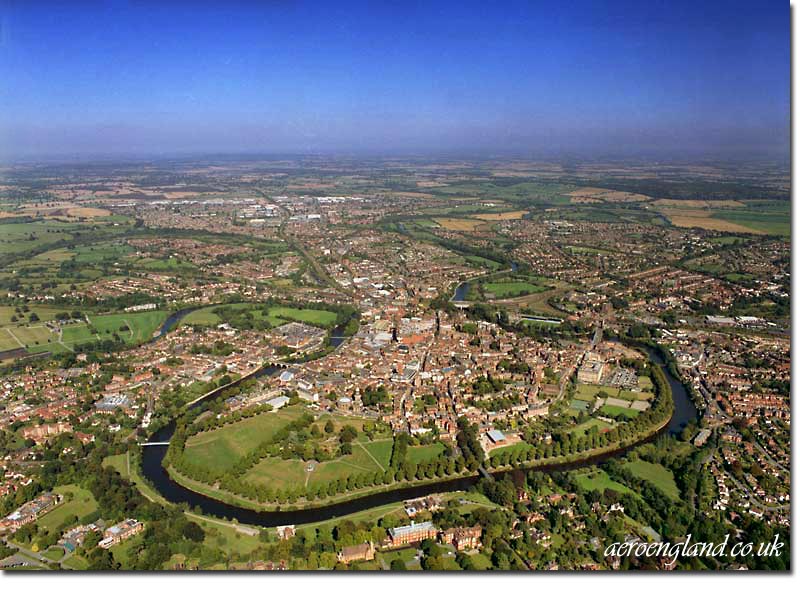 aerial photographs of
          Shrewsbury