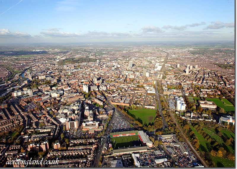 aerial photographs of
          Leicester