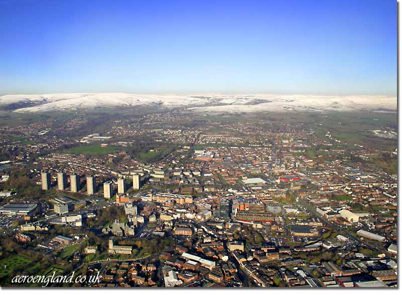 aerial photographs of Rochdale,
          Greater Manchester