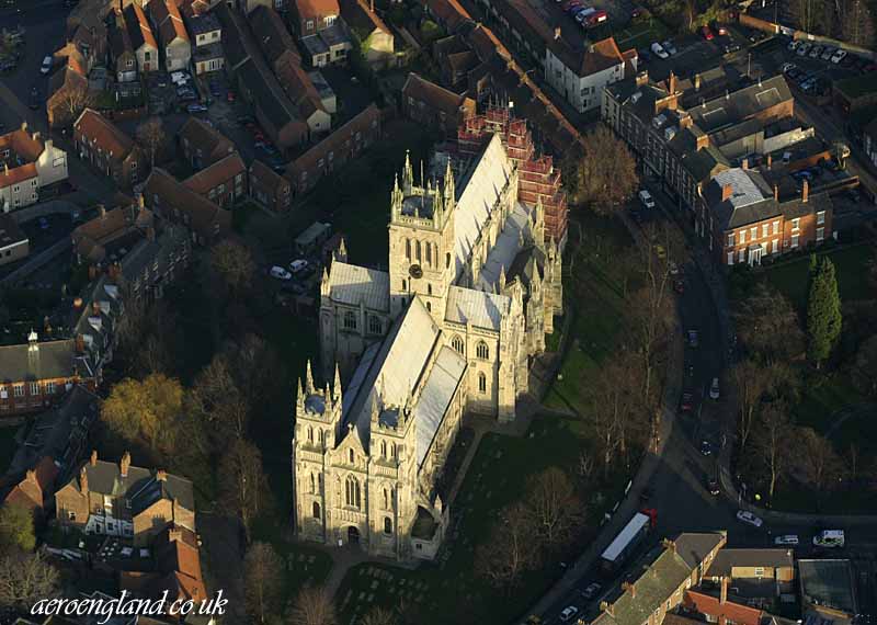 aerial photograph of selby
          abbey yorkshire