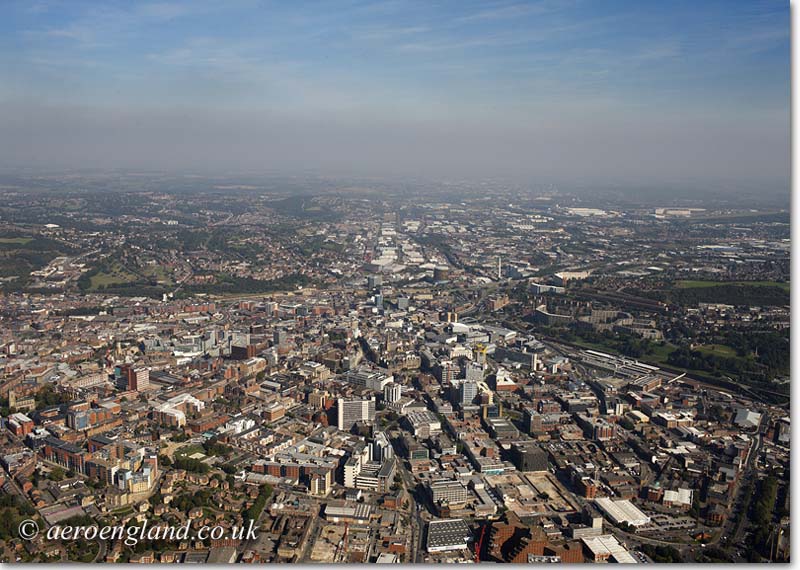 aerial photograph of Sheffield
